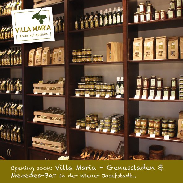 Schon bald ist es soweit: Villa Maria – Genussladen & Mezedes-Bar in der Wiener Josefstadt!