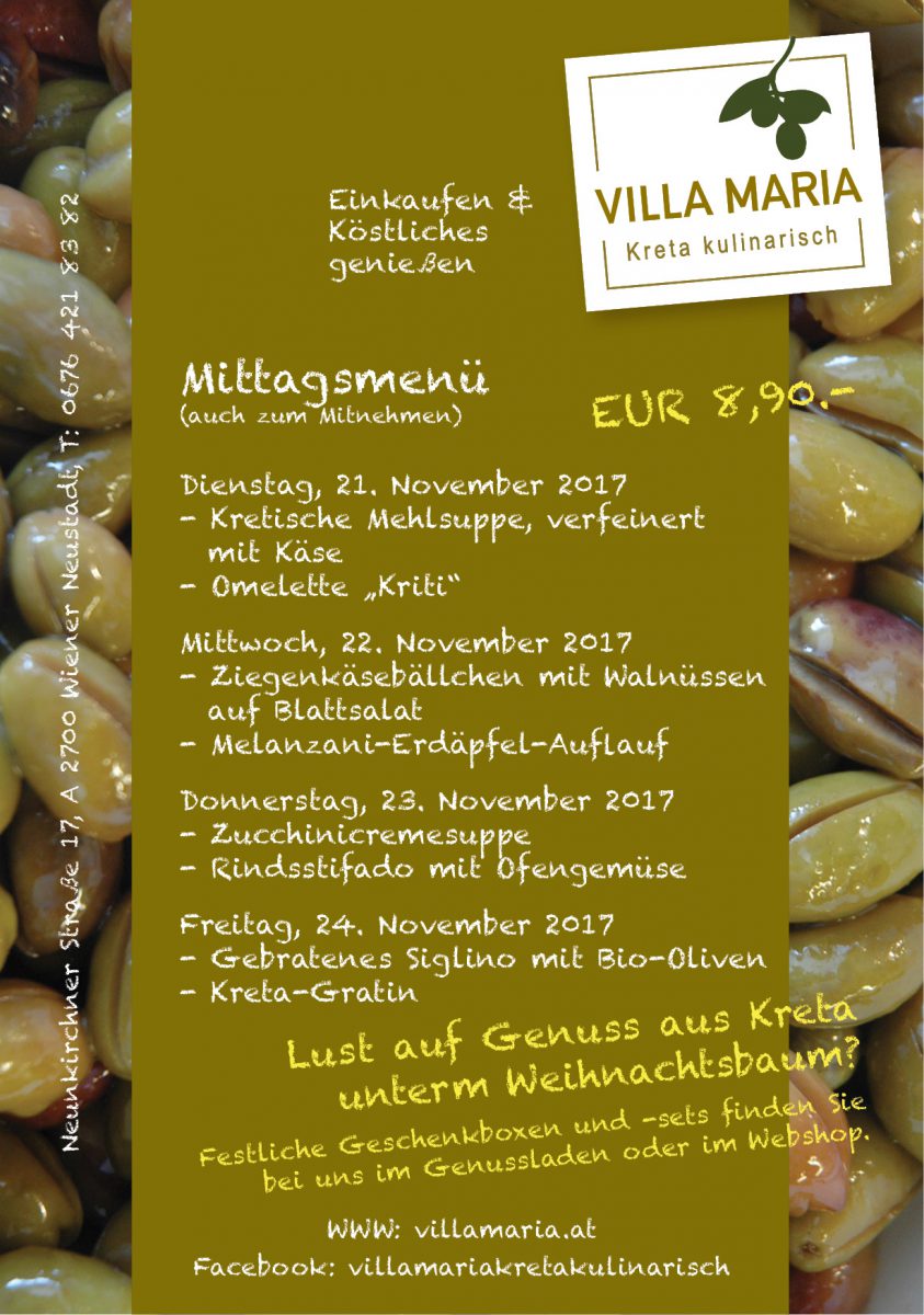 Mittagsgenuss bei Villa Maria