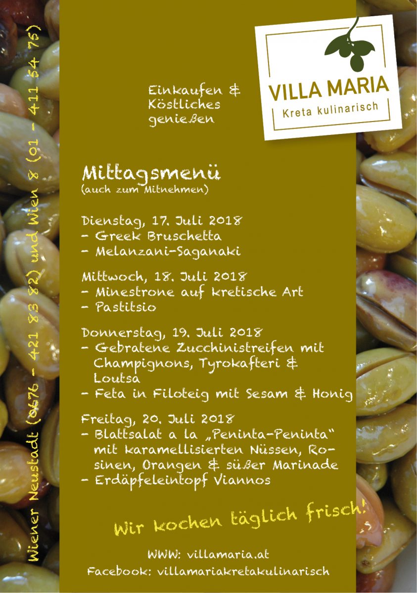 Sommerlicher Mittagsgenuss bei Villa Maria