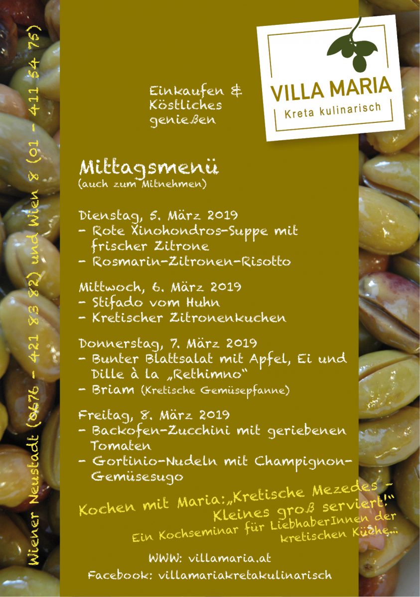 Bei Villa Maria am Mittagstisch…
