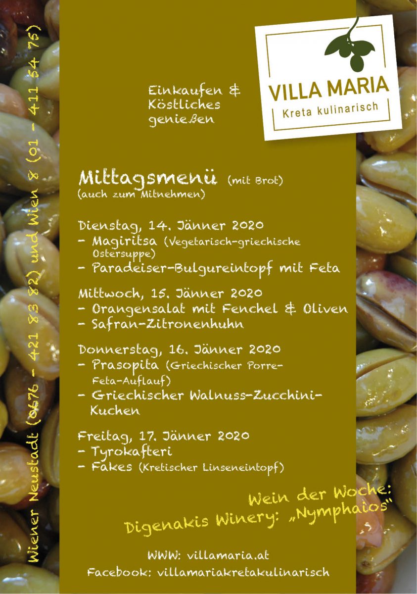 Margiritsa, Prasopita, Fakes & Co. – Kretischer Mittagsmenügenuss bei Villa Maria.