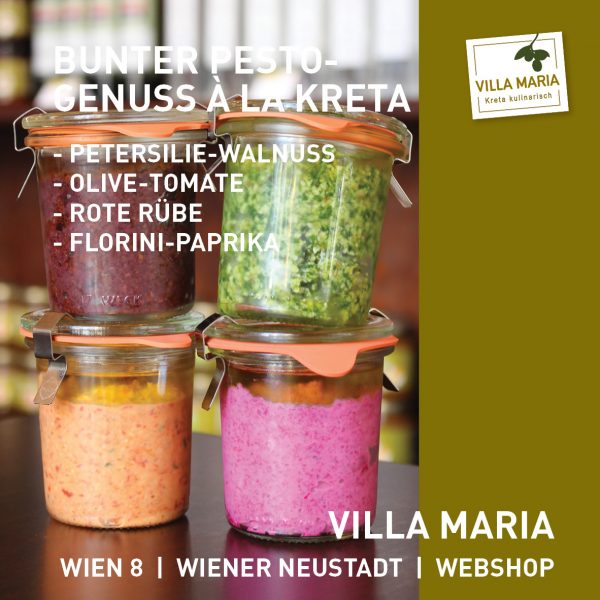 Bunter Pesto-Genuss à la Kreta bei Villa Maria…
