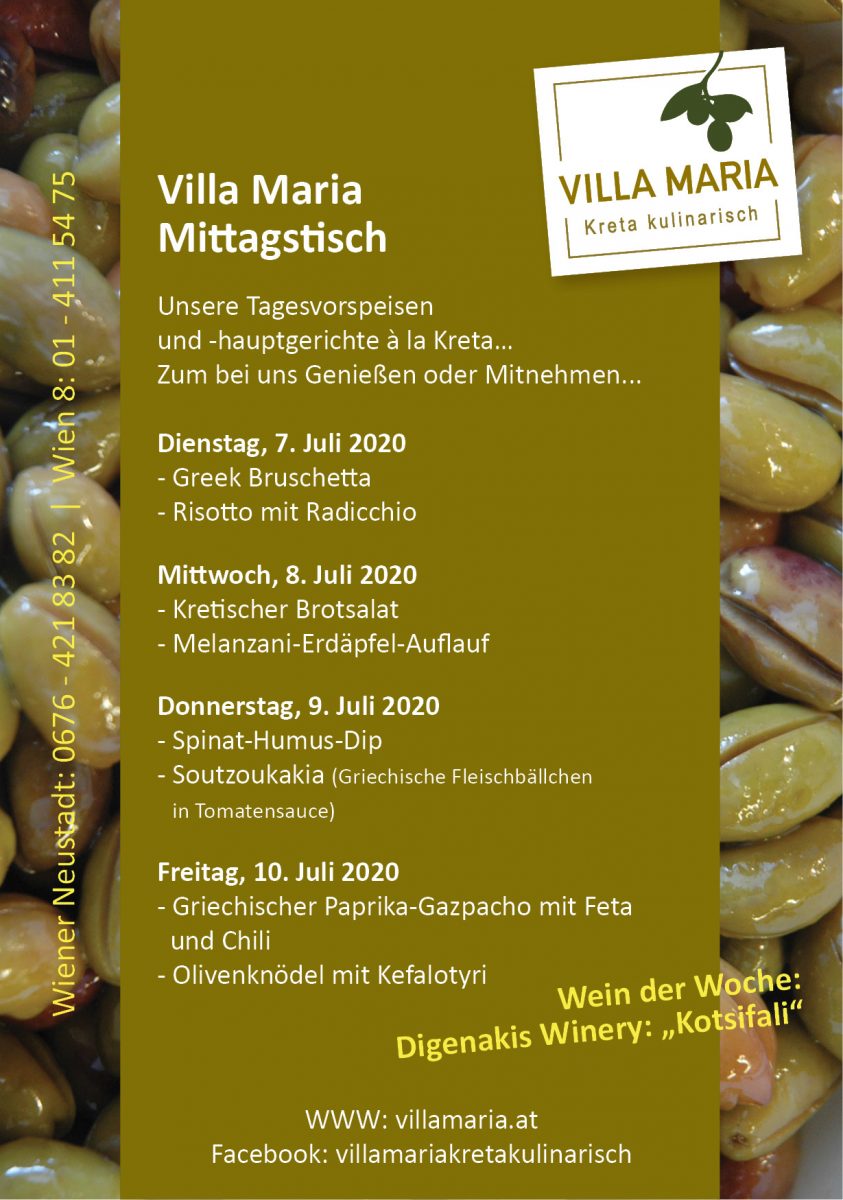 Mittagsgenuss bei Villa Maria | Kreta kulinarisch…