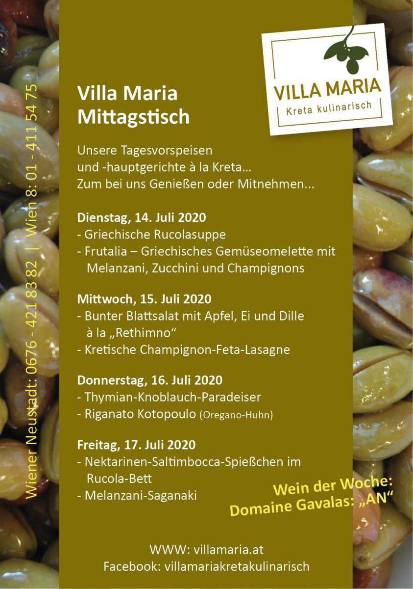 Am Mittagstisch bei Villa Maria | Kreta kulinarisch