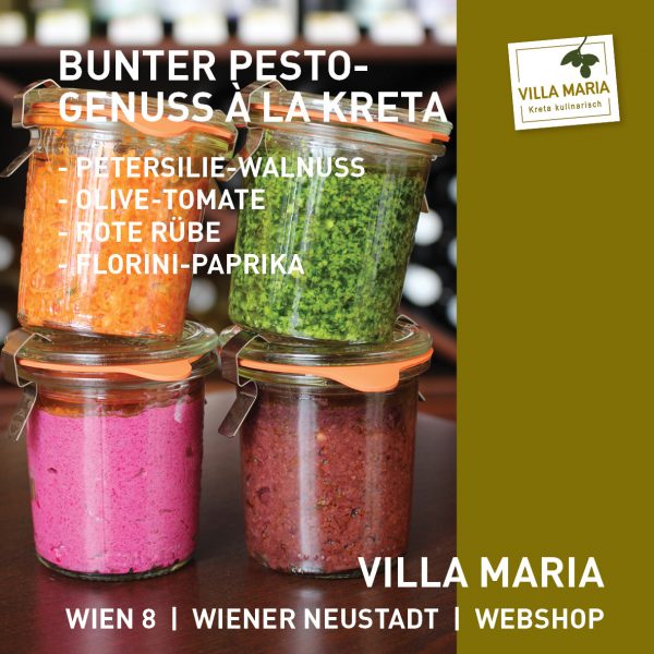 Bunter Pesto-Genuss à la Kreta bei Villa Maria…