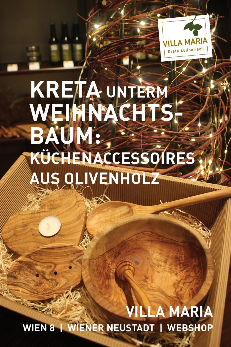 Kreta unterm Weihnachtsbaum: Küchenaccessoires aus Olivenholz…