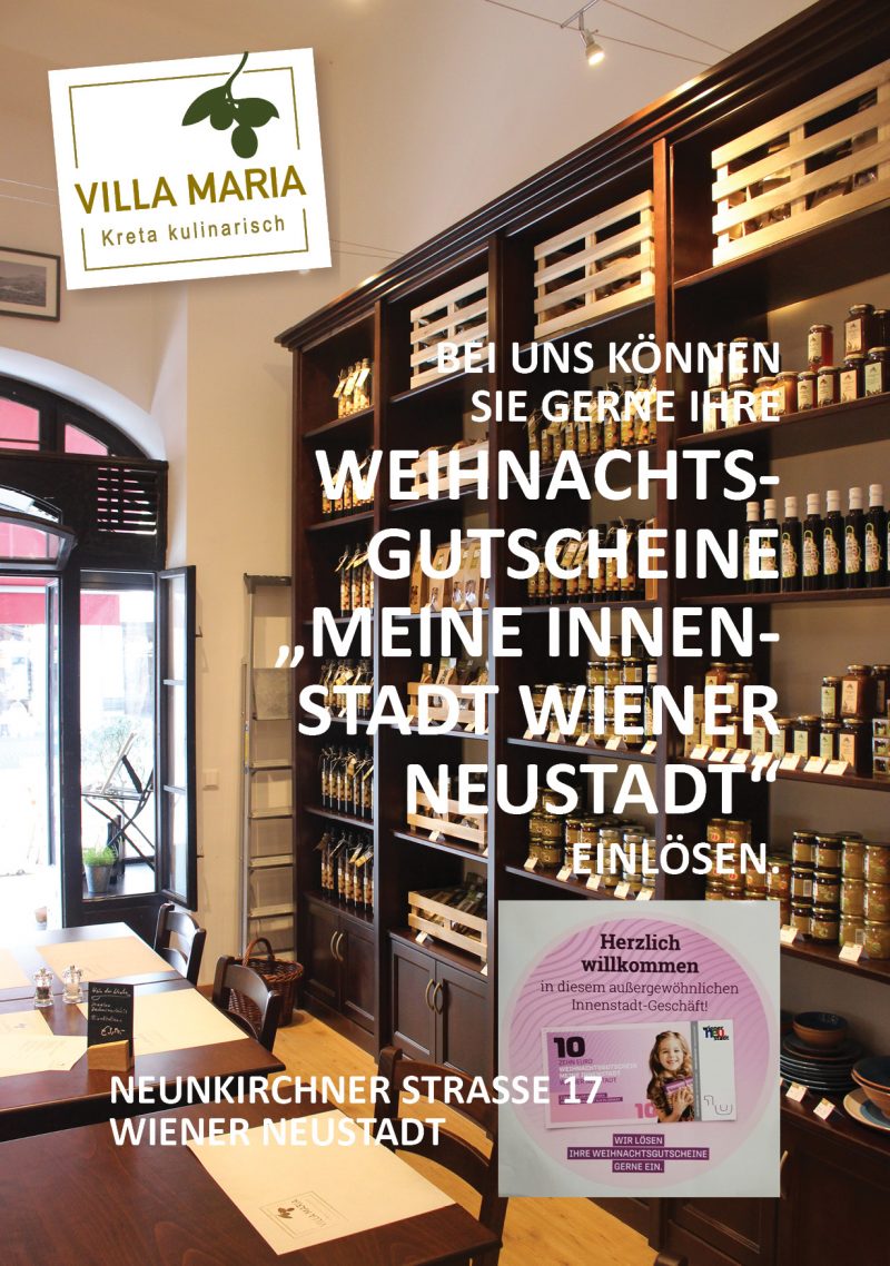 Weihnachtsgutscheine „Meine Innenstadt Wiener Neustadt“