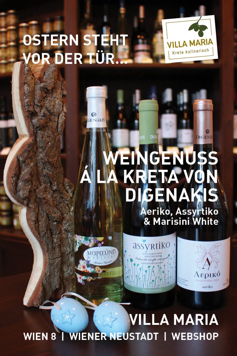 Ostern steht vor der Tür…  Weingenuss á la Kreta von Digenakis: Aeriko, Assyrtiko & Marisini White