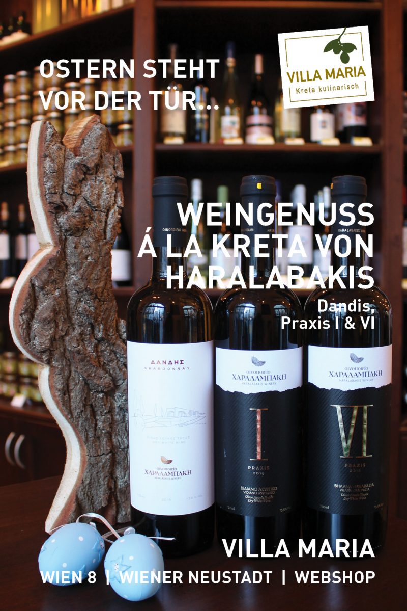 Ostern steht vor der Tür…  Weingenuss á la Kreta von Haralabakis: Dandis, Praxis I & VI