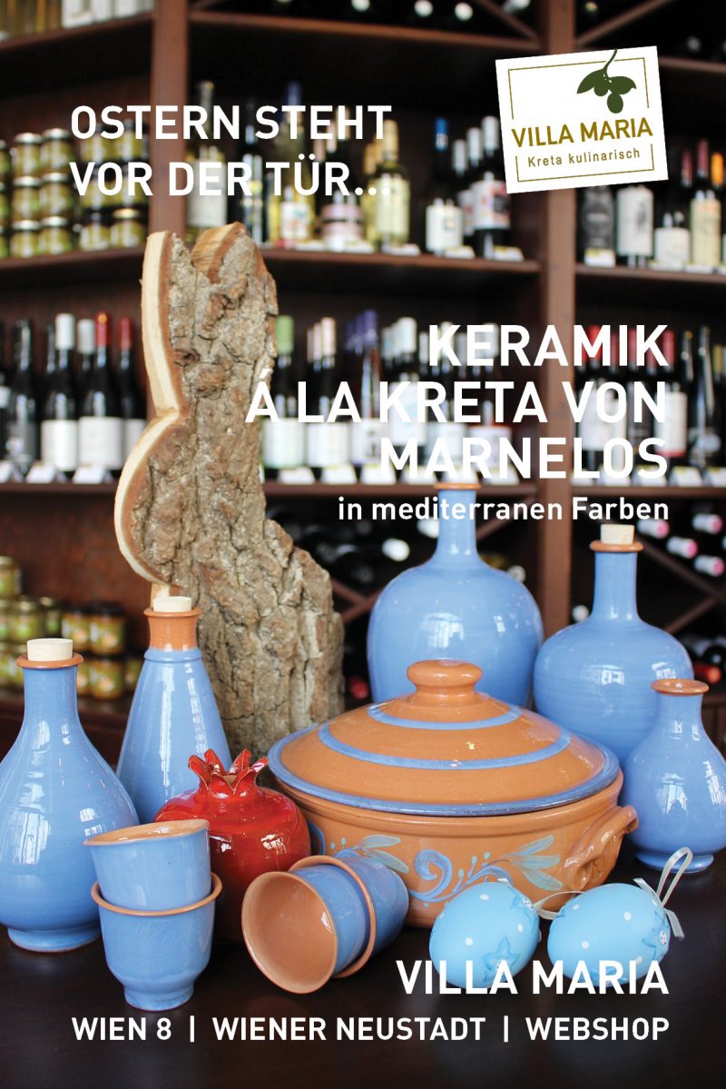 Ostern steht vor der Tür…  Keramik á la Kreta von Marnelos: in mediterranen Farben.