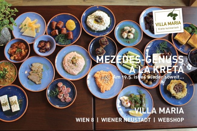 Am 19.5. ist es wieder soweit: Mezedes-Genuss á la Kreta bei Villa Maria!  :P