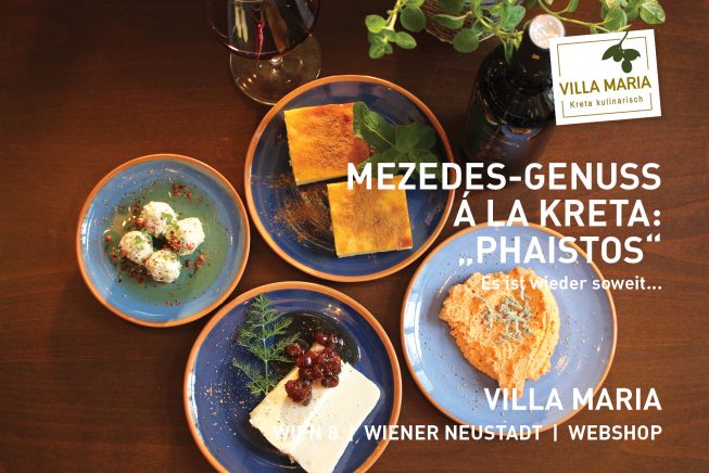 Es ist wieder soweit: Mezedes-Genuss á la Kreta bei Villa Maria!  :P Heute: Variation „Phaistós“ – το επιδόρπιο και τυρί, das Dessert und der Käse“