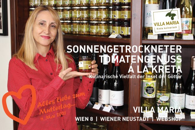 9. Mai 2021: Alles Liebe zum Muttertag…  Sonnengetrockneter Tomatengenuss á la Kreta – Kulinarische Vielfalt der Insel der Götter