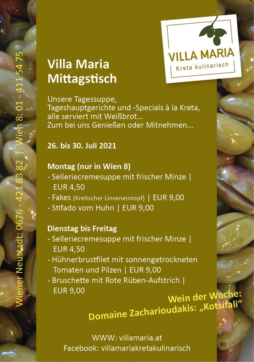 Mittags diese Woche bei Villa Maria | Kreta kulinarisch…