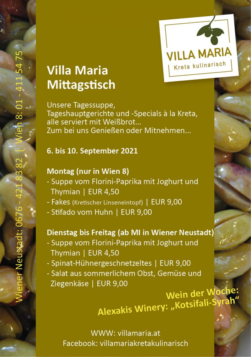 Mittagsgenuss bei Villa Maria | Kreta kulinarisch…