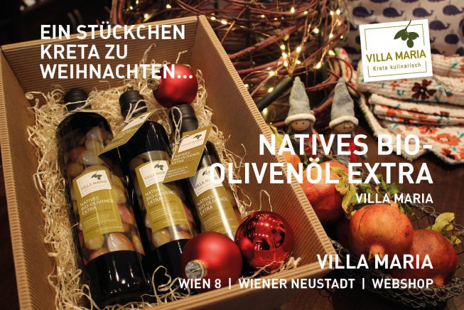 Ein Stückchen Kreta zu Weihnachten: Villa Maria – Natives Bio-Olivenöl Extra…