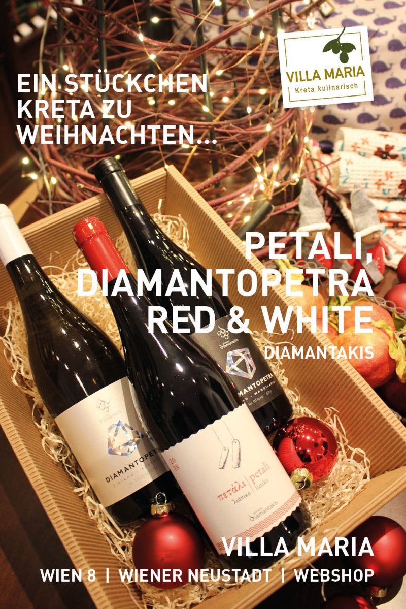 Ein Stückchen Kreta zu Weihnachten: Diamantakis Winery – Petali, Diamantopetra Red & White…