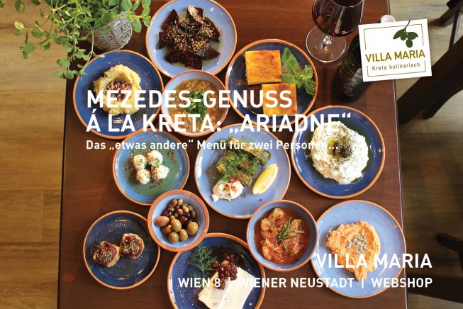 „Ariadne“ – das „etwas andere Menü“ für 2 Personen bei Villa Maria | Kreta kulinarisch…
