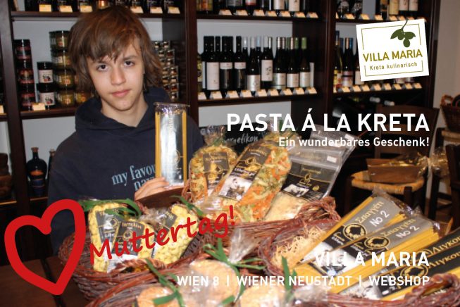Sonntag, 8. Mai 2022 – Muttertag: Pasta á la Kreta – ein wunderbares Geschenk!