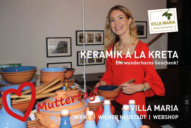 Sonntag, 8. Mai 2022 – Muttertag: Keramik á la Kreta – ein wunderbares Geschenk!
