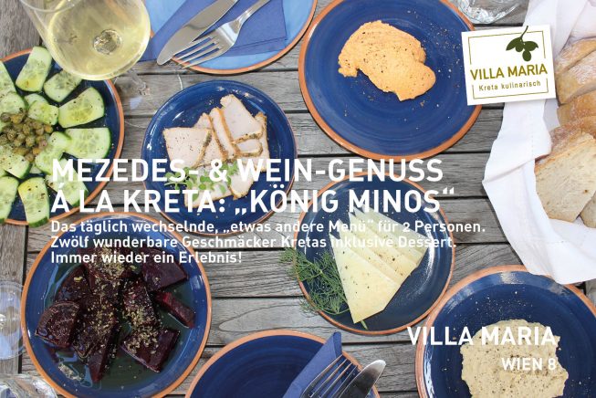 Mezedes- & Weingenuss á la Kreta bei Villa Maria in Wien 8: „König Minos“