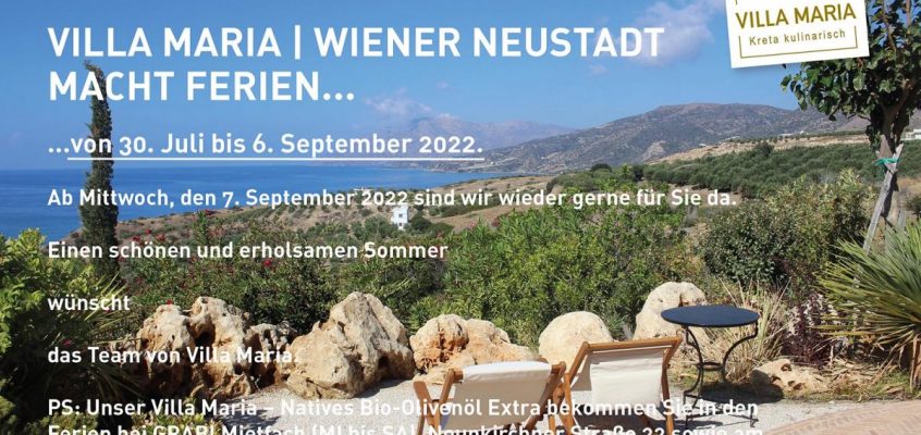 Villa Maria | Wiener Neustadt macht Ferien…