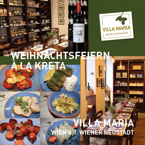 Weihnachtsfeiern à la Kreta bei Villa Maria. Jetzt buchen!