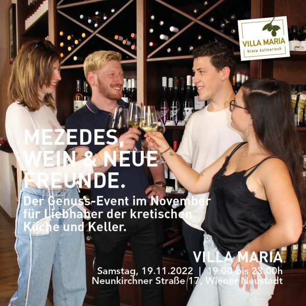 Villa Maria | Kreta kulinarisch: Mezedes, Wein & neue Freunde.