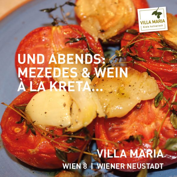 Und abends: Mezedes & Wein à la Kreta…