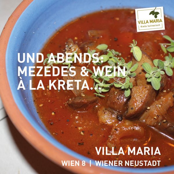 Und abends: Mezedes & Wein à la Kreta…