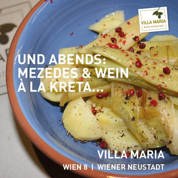 Und abends: Mezedes & Wein à la Kreta…