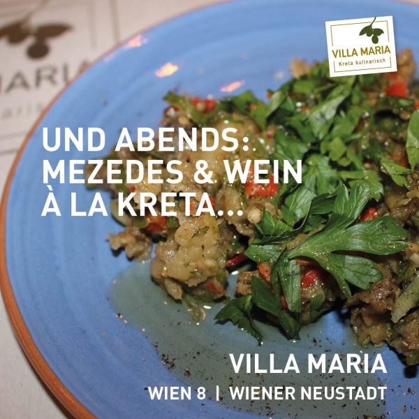 Und abends: Mezedes & Wein à la Kreta…