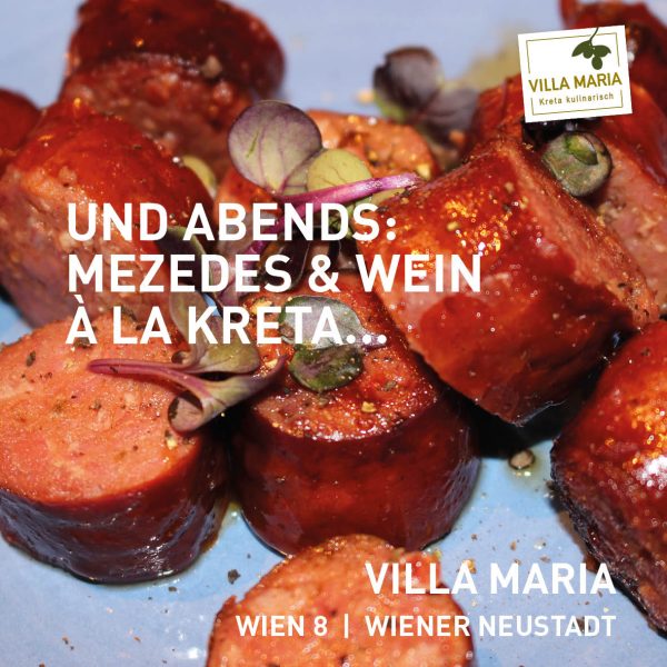 Und abends: Mezedes & Wein à la Kreta…