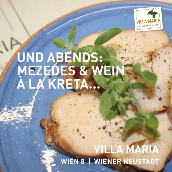 Und abends: Mezedes & Wein à la Kreta…