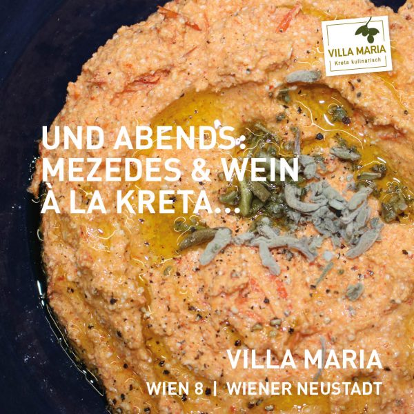 Und abends: Mezedes & Wein à la Kreta…