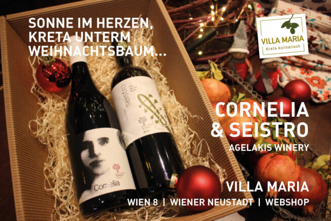 Sonne im Herzen, Kreta unterm Weihnachtsbaum: Agelakis Winery – Cornelia & Seistro.