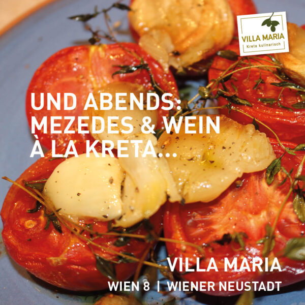 Und abends: Mezedes & Wein à la Kreta…