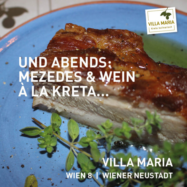 Und abends: Mezedes & Wein à la Kreta…