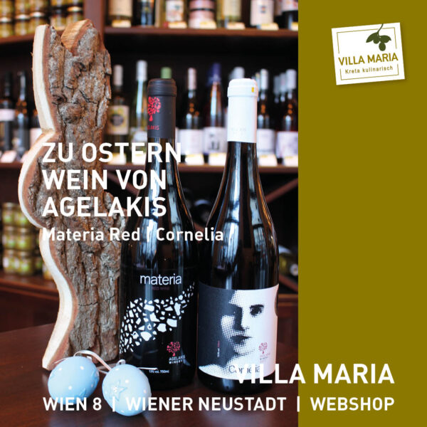 Zu Ostern: Wein von Agelakis: Cornelia & Materia Red.