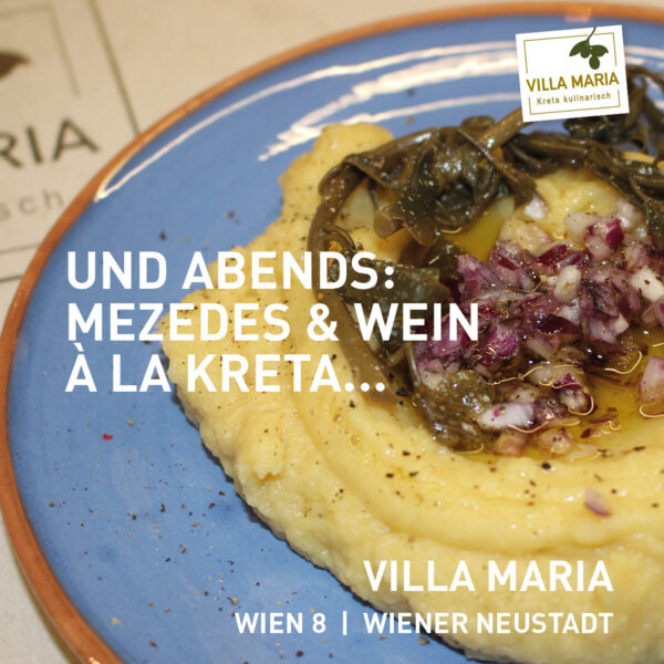 Und abends: Mezedes & Wein à la Kreta…