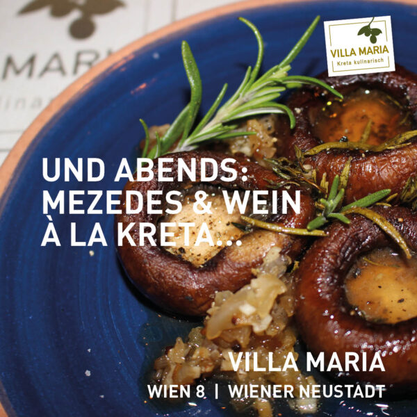 Und abends: Mezedes & Wein à la Kreta…