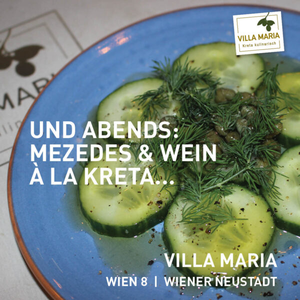 Und abends: Mezedes & Wein à la Kreta…