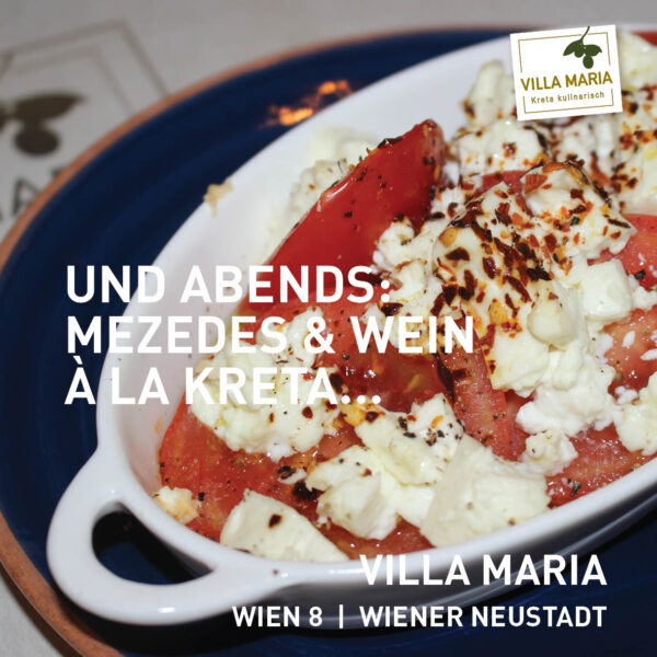 Und abends: Mezedes & Wein à la Kreta…