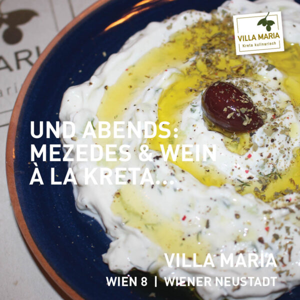 Und abends: Mezedes & Wein à la Kreta…