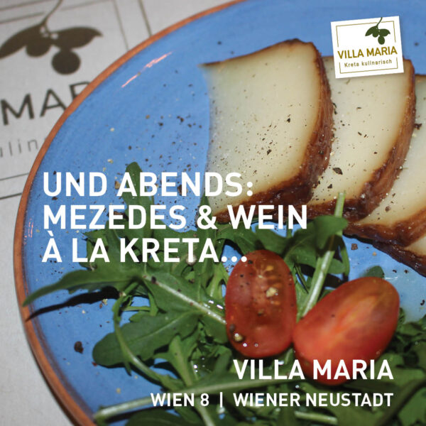 Und abends: Mezedes & Wein à la Kreta…