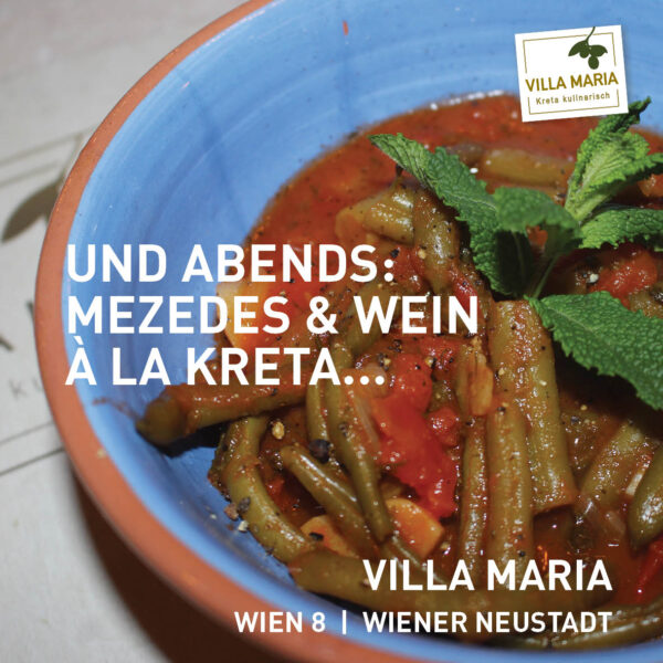 Und abends: Mezedes & Wein à la Kreta…
