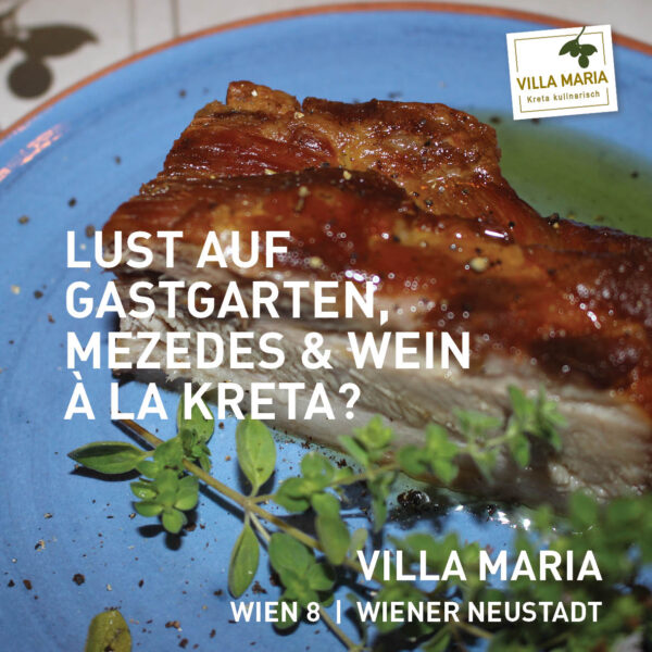 Lust auf Gastgarten, Mezedes & Wein à la Kreta?