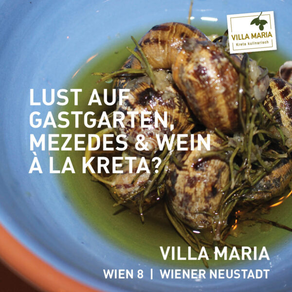 Lust auf Gastgarten, Mezedes & Wein à la Kreta?