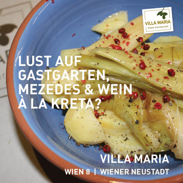 Lust auf Gastgarten, Mezedes & Wein à la Kreta?