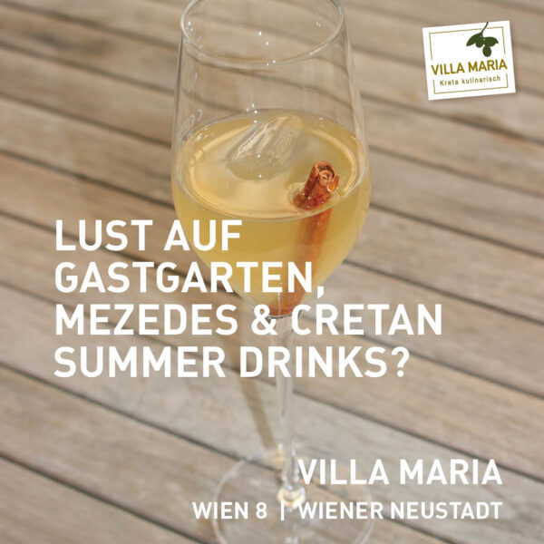 Lust auf Gastgarten, Mezedes & Cretan Summer Drinks?